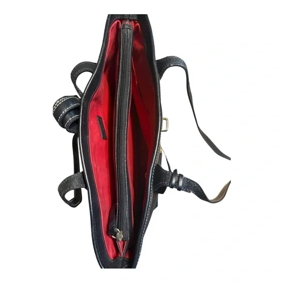 Dooney & Bourke Black Leather Tote - Picture 7 of 12